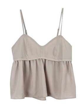 Kimchi Blue Womens XS Cropped Babydoll Blouse Cami Top Blush Pink Festival